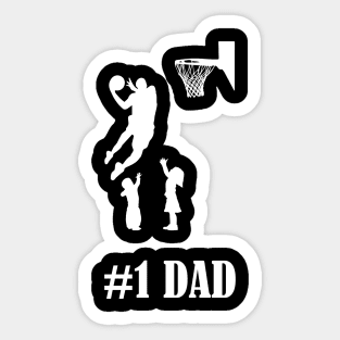 #1 Basketball Dad Sticker